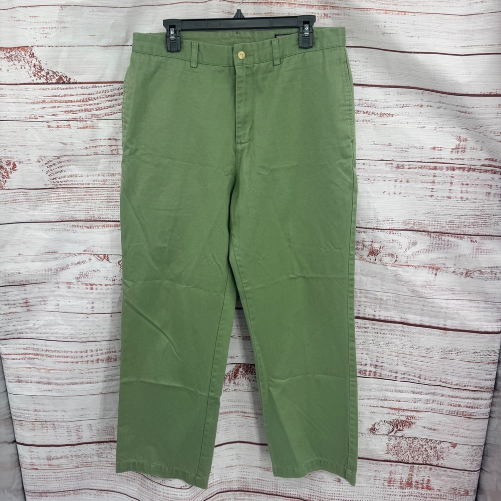 Vineyard Vines Mens Chino‎ Pants Size 34x32 Classic Fit Green Casual Preppy
